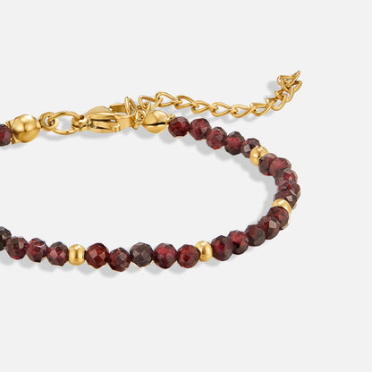 Red Garnet Perlenarmband Alma