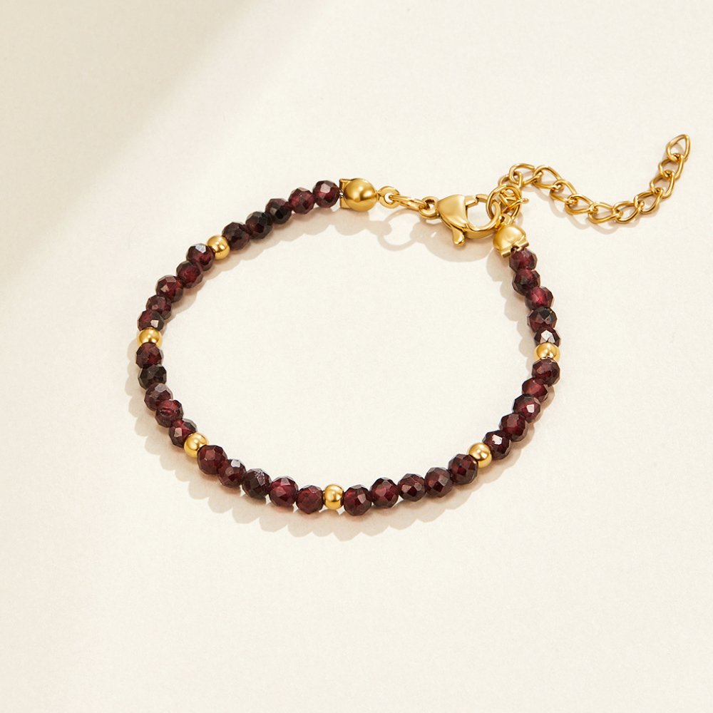 Red Garnet Perlenarmband Alma