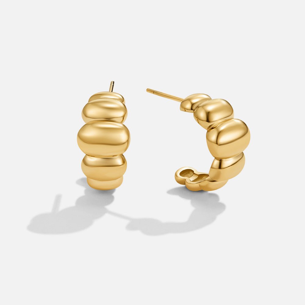 Rene Gold Puff Ohrringe Alma