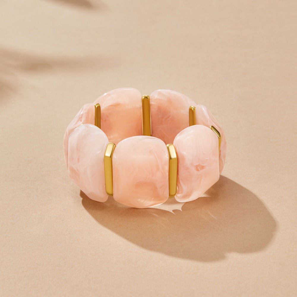 Rose Quartz Elastic Armband Alma