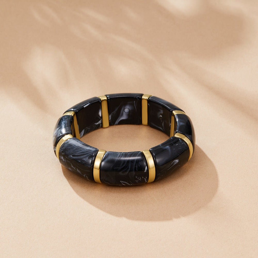 Sabina Black Marbled Armband Alma
