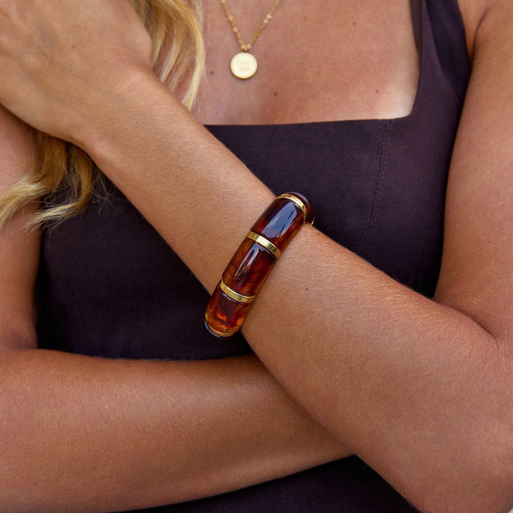 Sabina Golden Brown Marbled Armband Alma