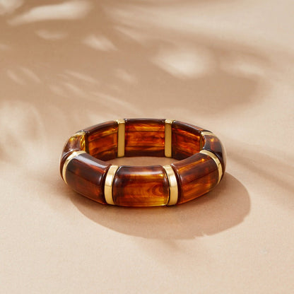 Sabina Golden Brown Marbled Armband Alma
