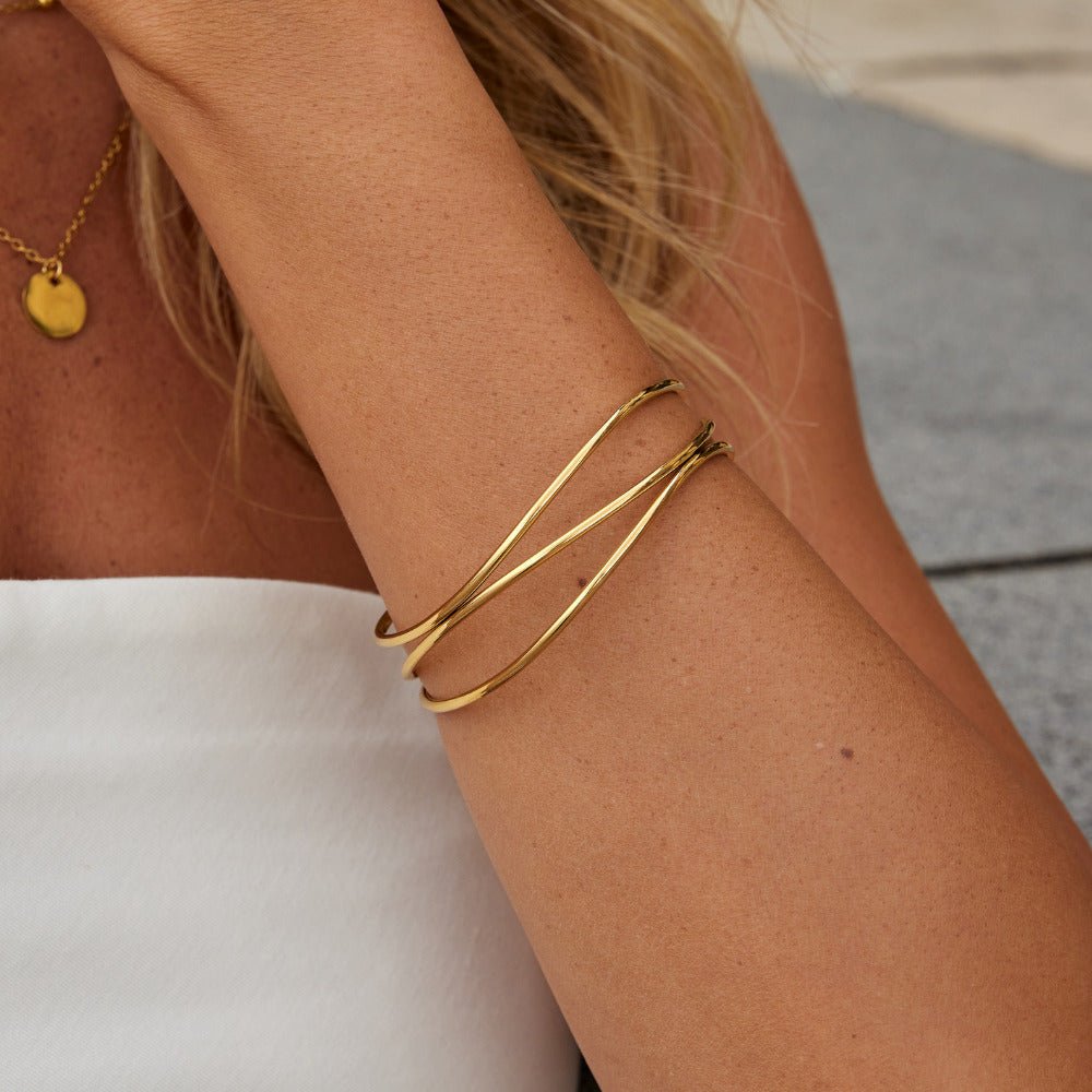 Sabrina Gold Mehrlagige Armreif Alma