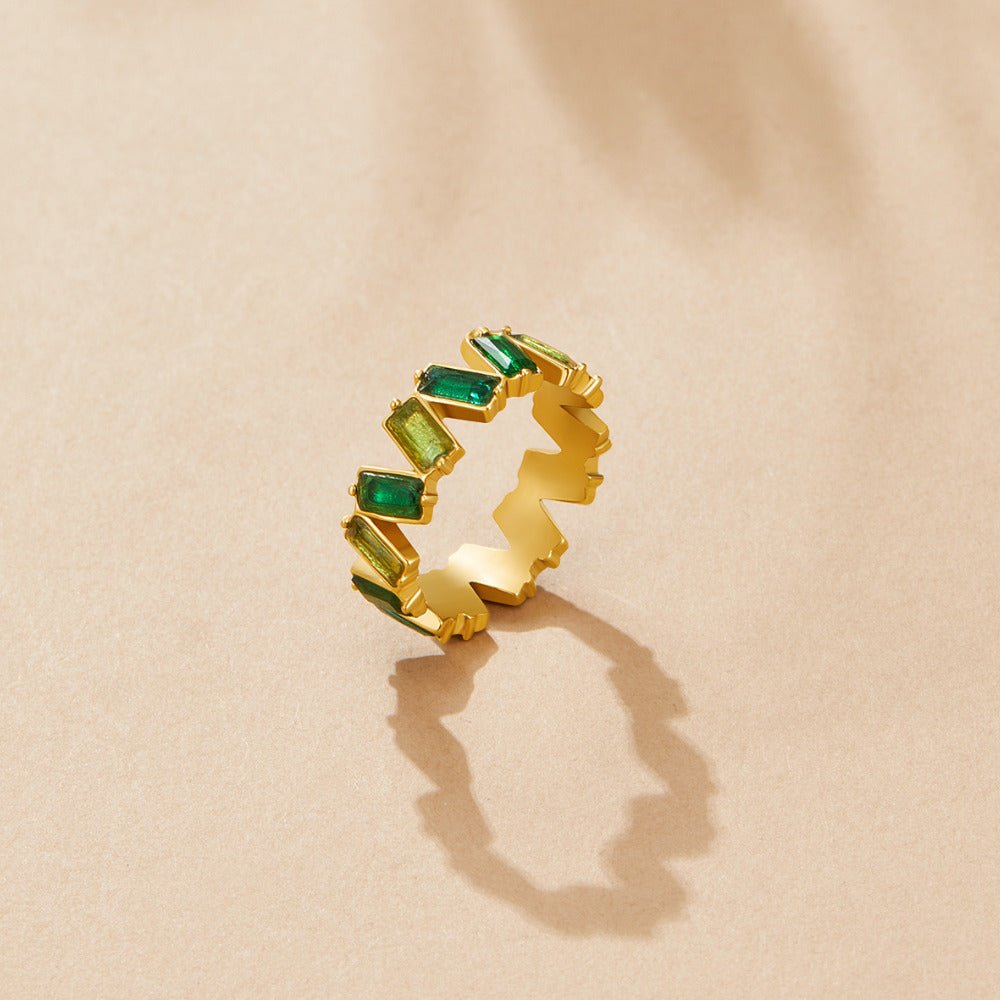 Sapphire Dream Kristall Baguette Ring Alma