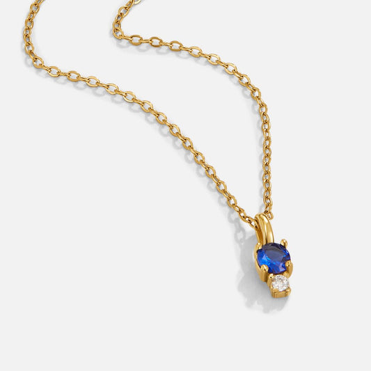 Sapphire Tropfen Pendant Halskette Alma