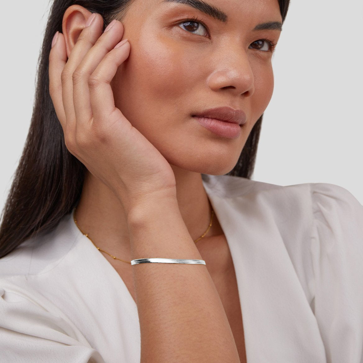 Sarya Snake Ketten Silber Armband Alma