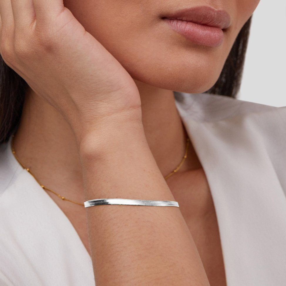 Sarya Snake Ketten Silber Armband Alma