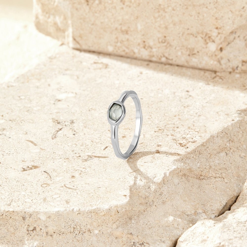 Selene Silber Mondstein Ring Alma