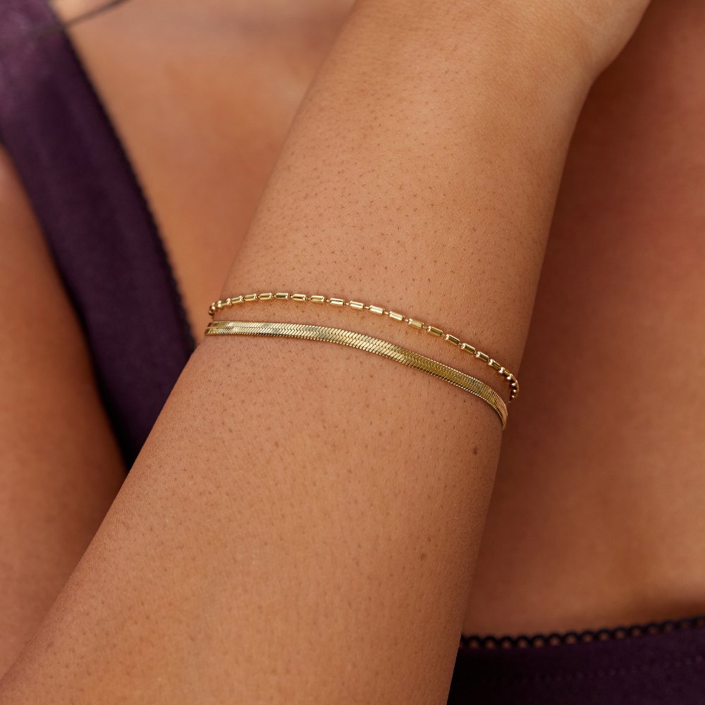 Selene Snake & Perlen Ketten Armband Alma