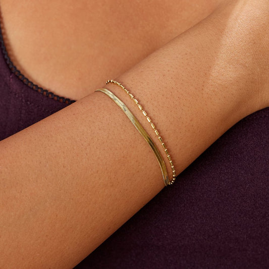 Selene Snake & Perlen Ketten Armband Alma