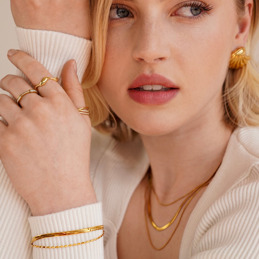 Selene Snake & Perlen Ketten Armband Alma