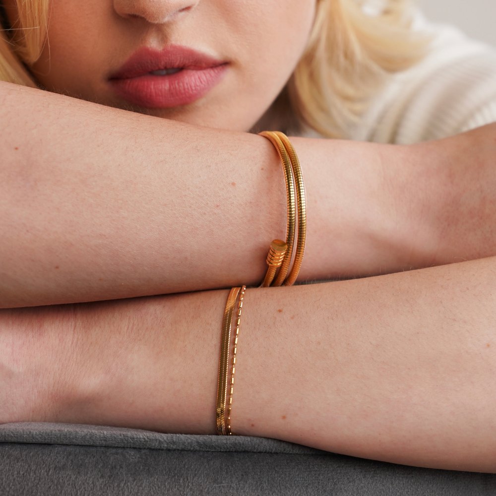 Selene Snake & Perlen Ketten Armband Alma