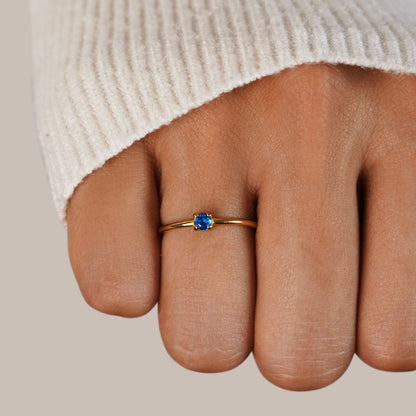 September Geburtsstein 18K Goldring Alma