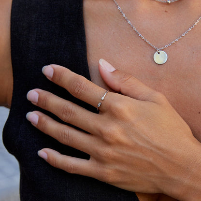 Serena Silber Kristall Ring Alma