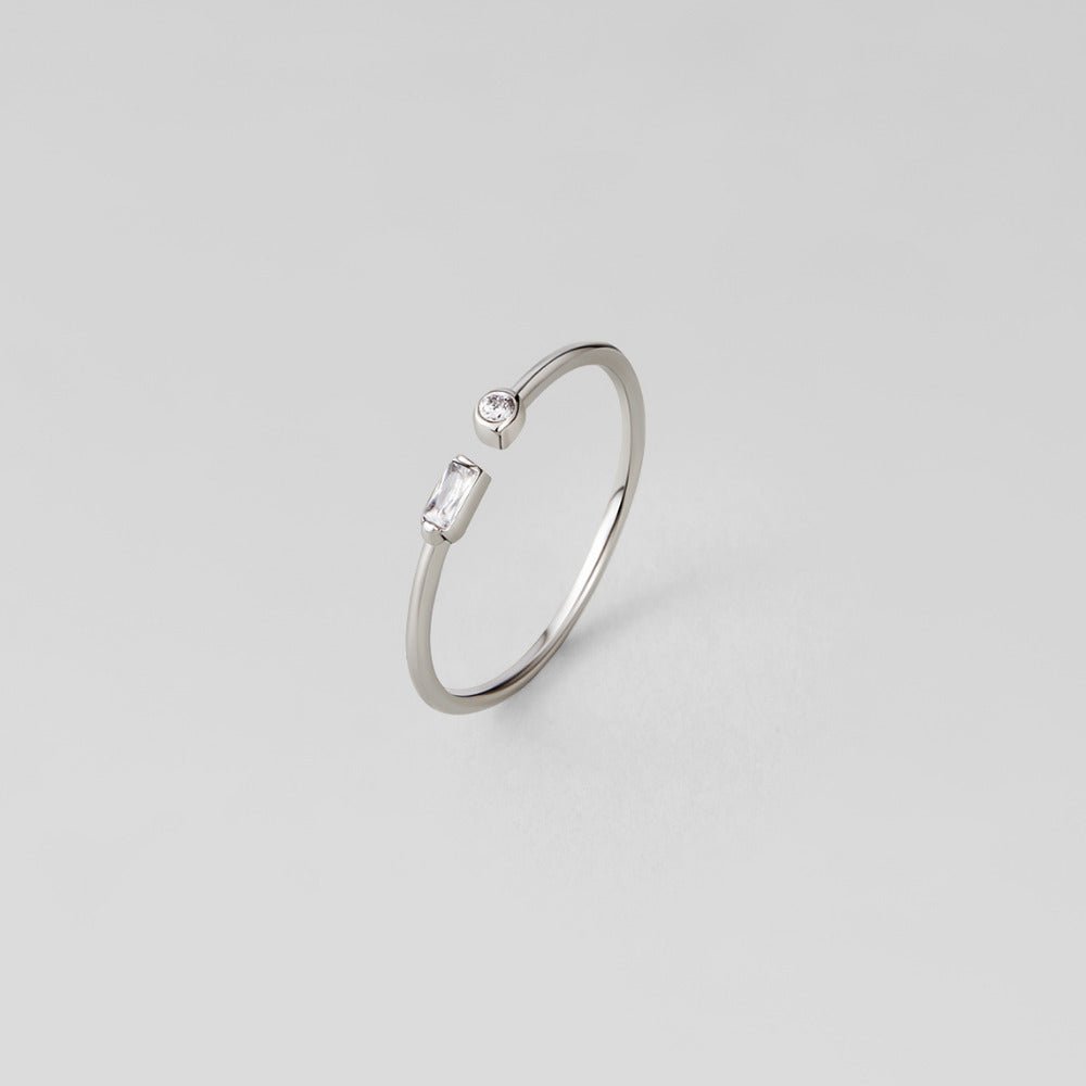 Serena Silber Kristall Ring Alma
