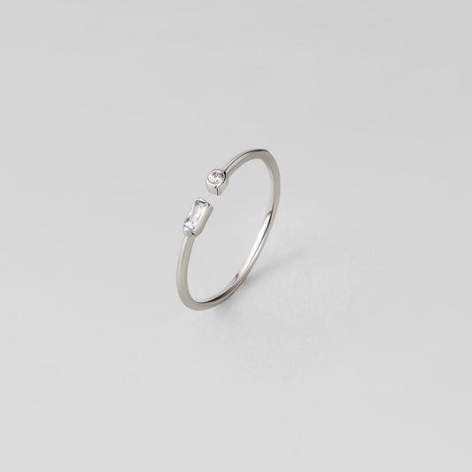 Serena Silber Kristall Ring Alma
