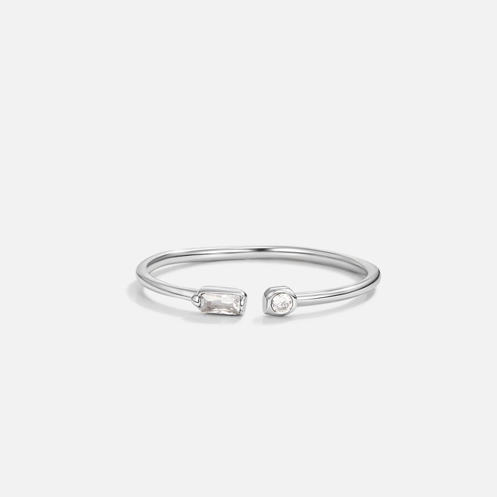 Serena Silber Kristall Ring Alma