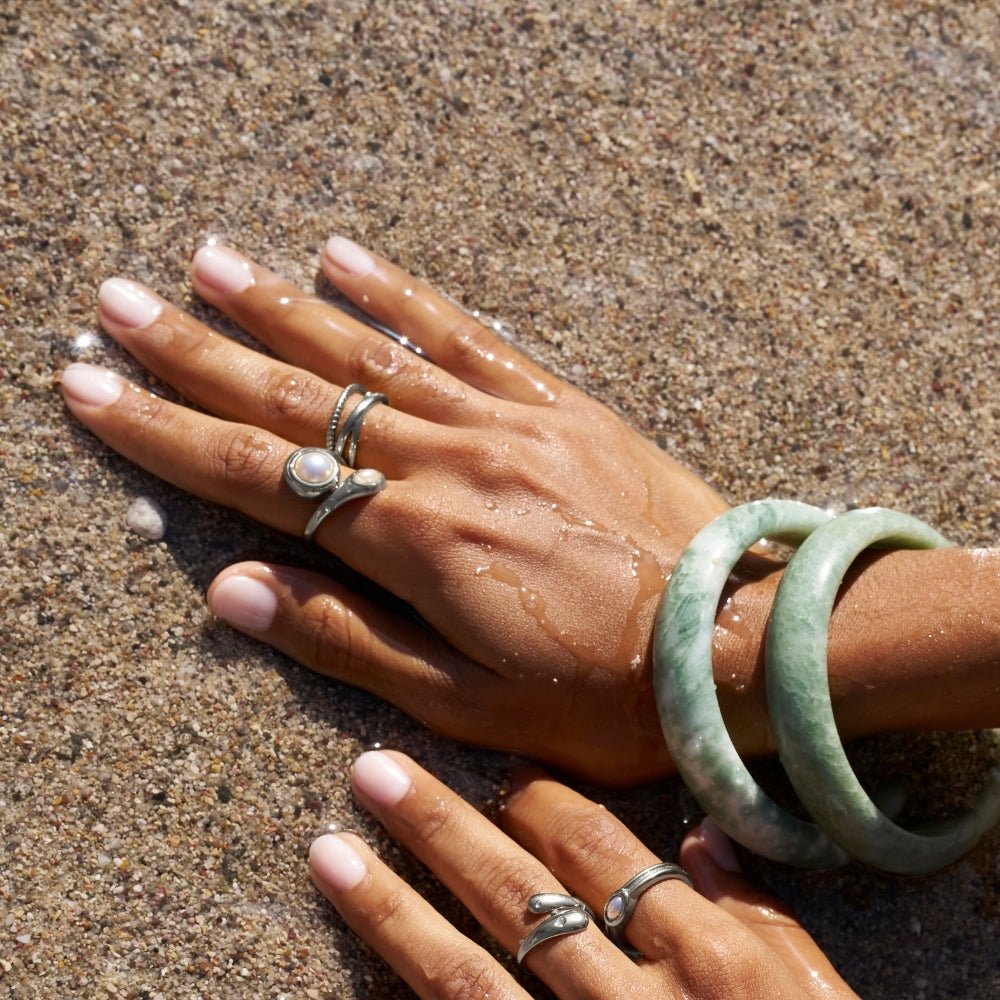 Silber Amara Perlen Wrap Ring Alma