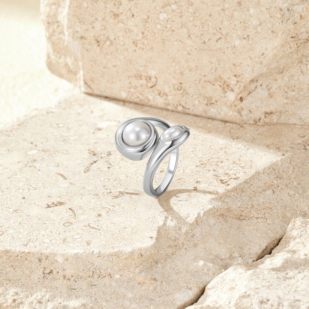 Silber Amara Perlen Wrap Ring Alma
