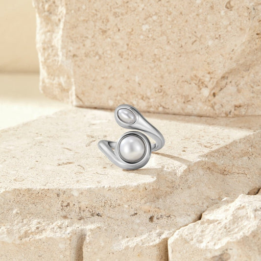 Silber Amara Perlen Wrap Ring Alma