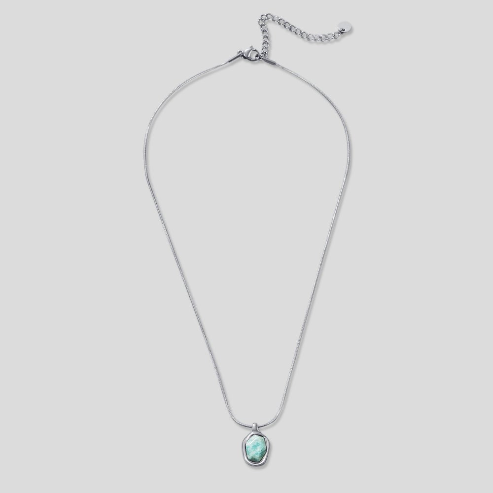 Silber Aquamarin Pendant Halskette Alma