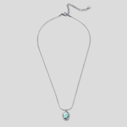Silber Aquamarin Pendant Halskette Alma