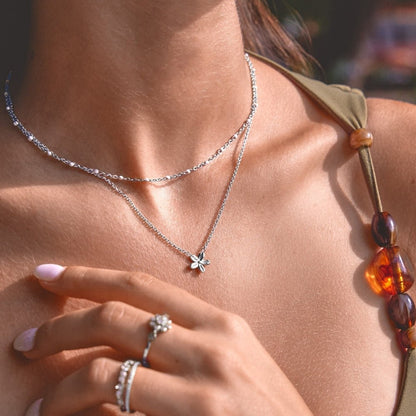 Silber Blossom Pendant Halskette Alma
