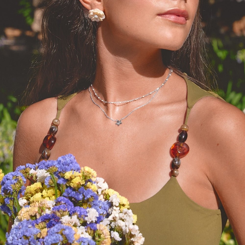 Silber Blossom Pendant Halskette Alma