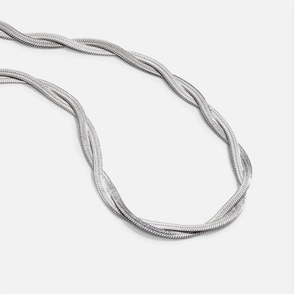 Silber Chiara Twist Snake Ketten Halskette Alma