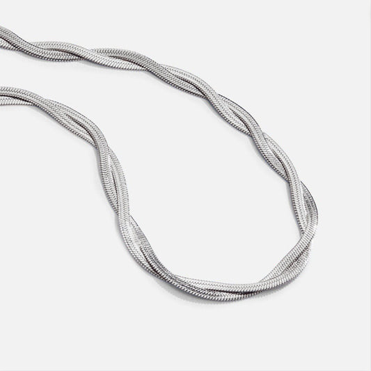 Silber Chiara Twist Snake Ketten Halskette Alma