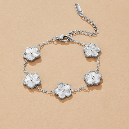 Silber Klee Armband 737 Alma