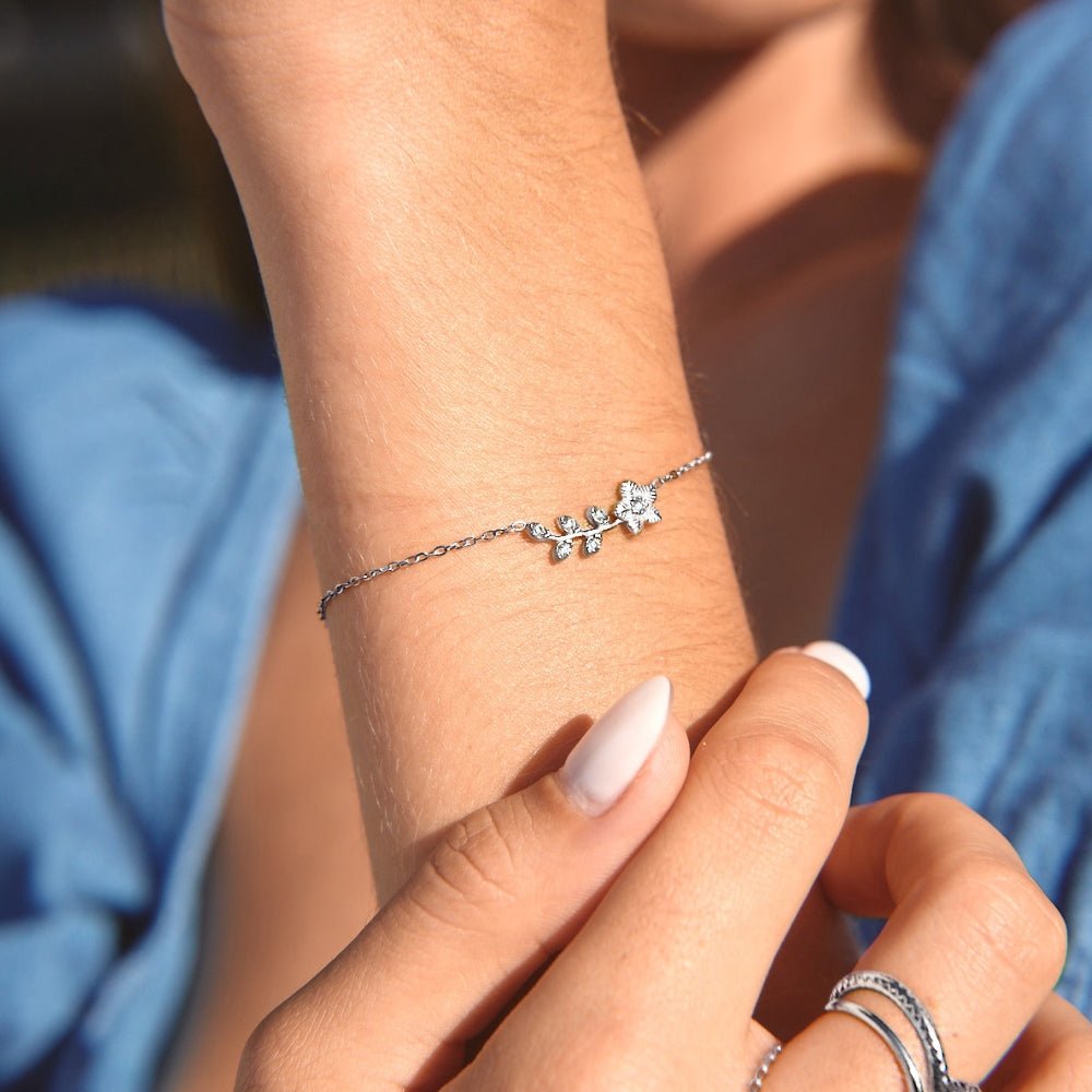 Silber Kristall Vine Armband Alma