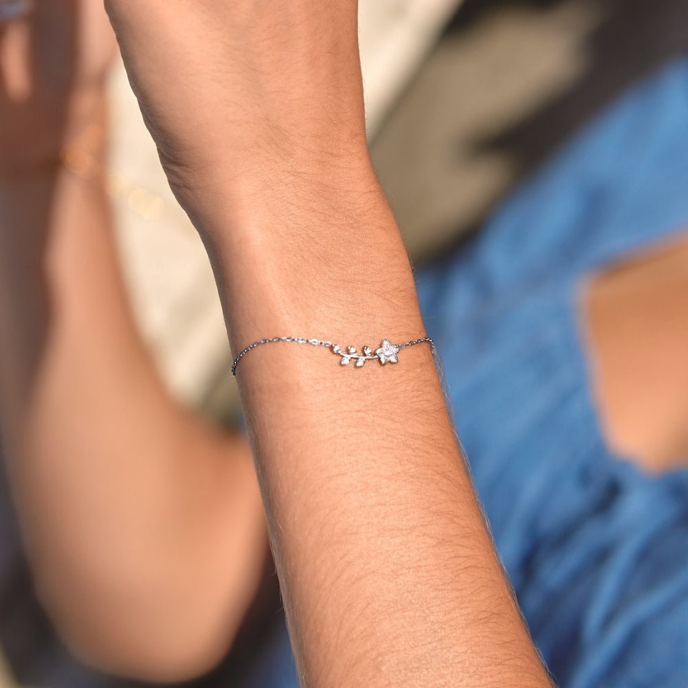 Silber Kristall Vine Armband Alma