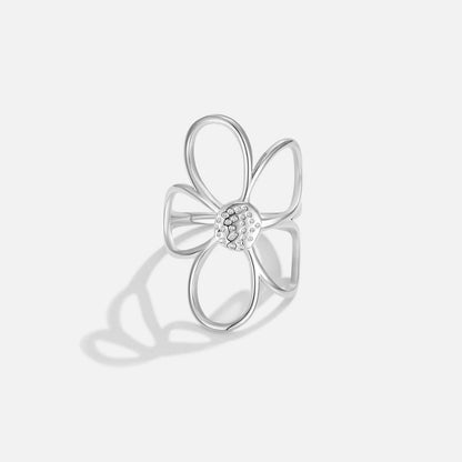 Silber Daisy Blumen Ring Alma