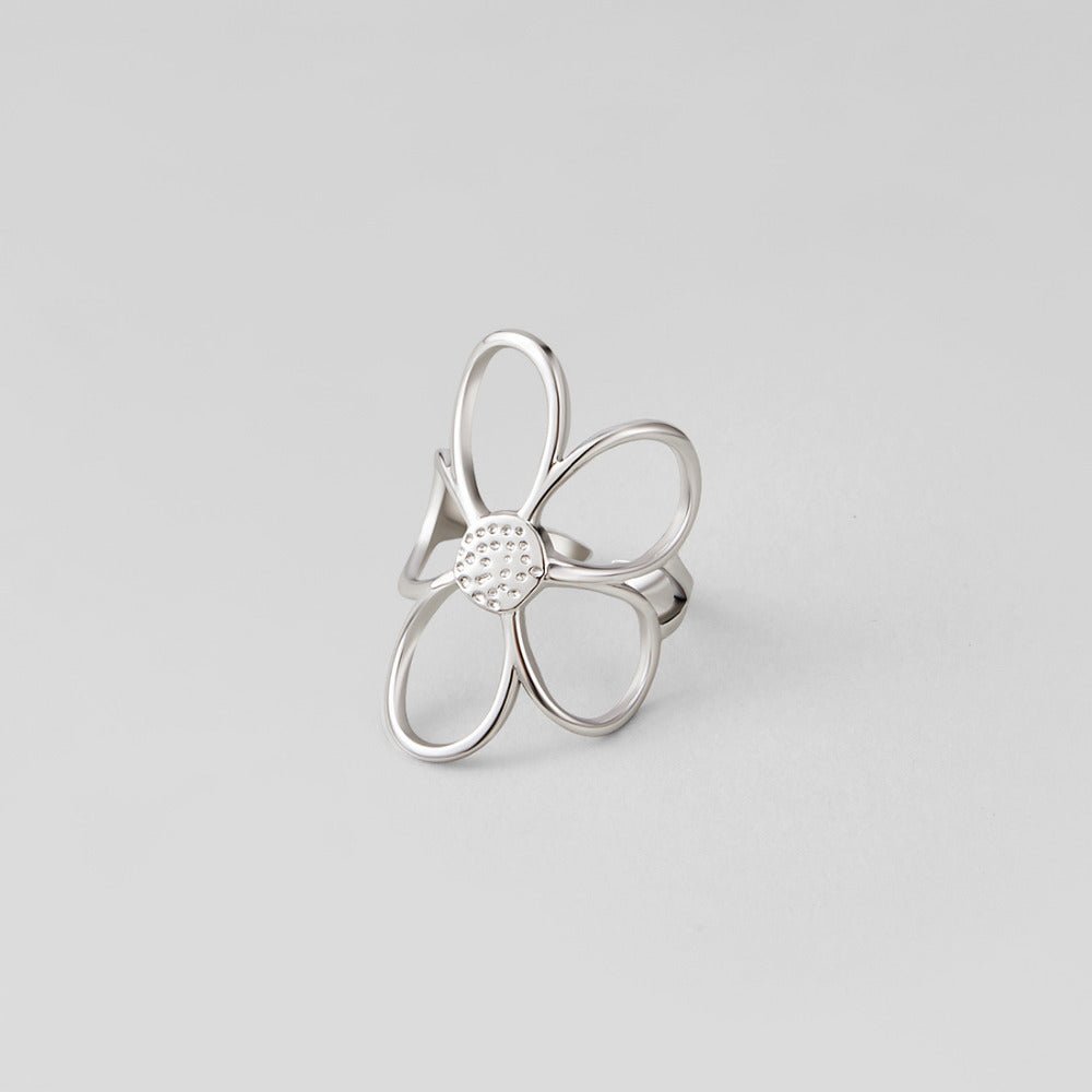Silber Daisy Blumen Ring Alma