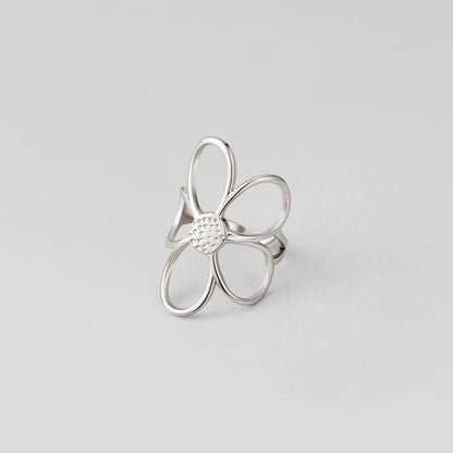 Silber Daisy Blumen Ring Alma