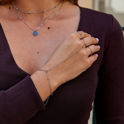Silber Hand Ketten Armband Alma