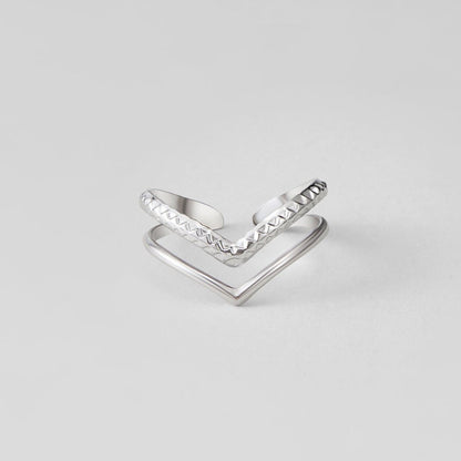 Silber Harper Mehrlagige Wrap Ring Alma
