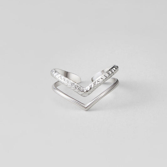 Silber Harper Mehrlagige Wrap Ring Alma