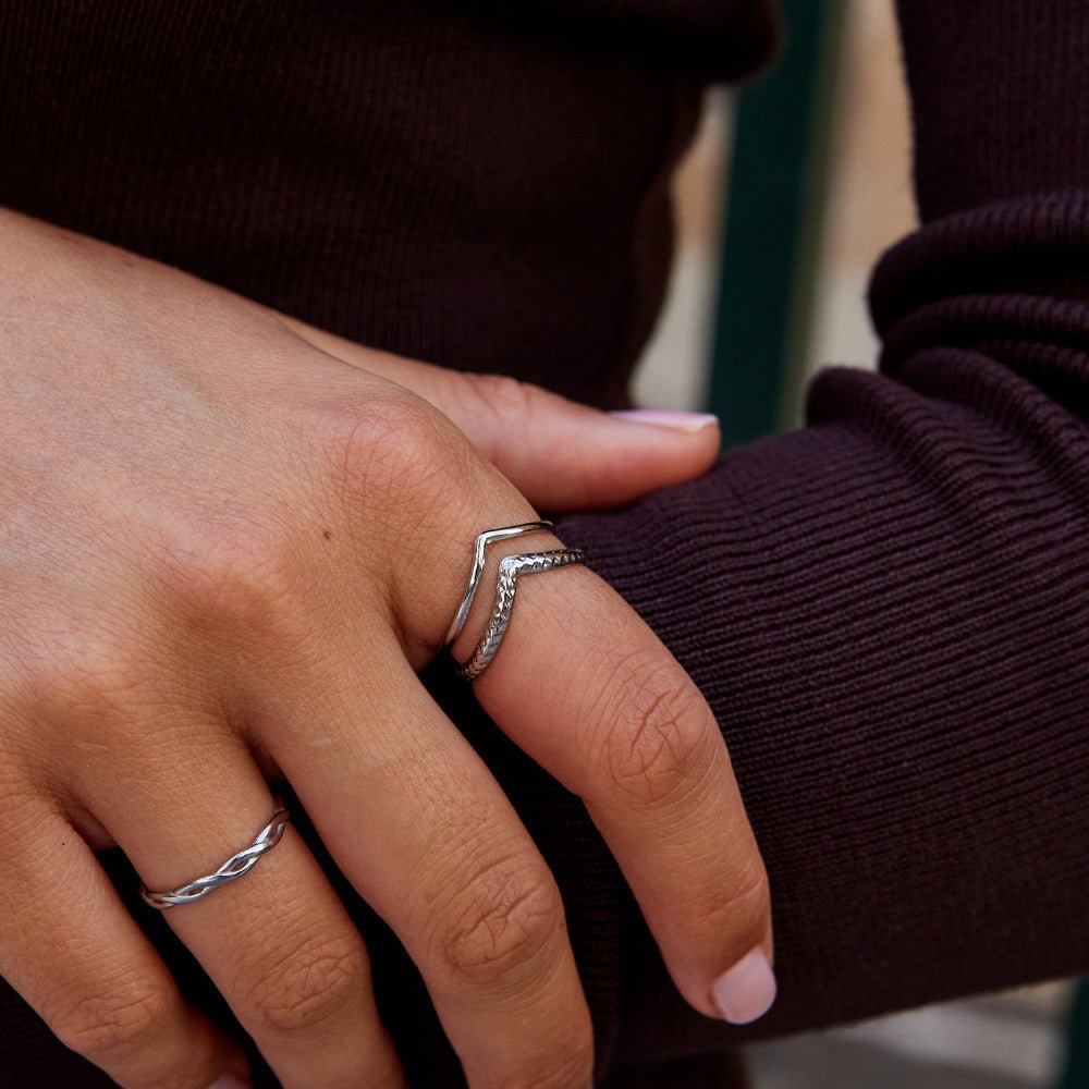 Silber Harper Mehrlagige Wrap Ring Alma