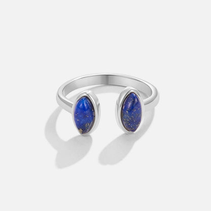 Silber Lapis Lazuli Wrap Ring Alma