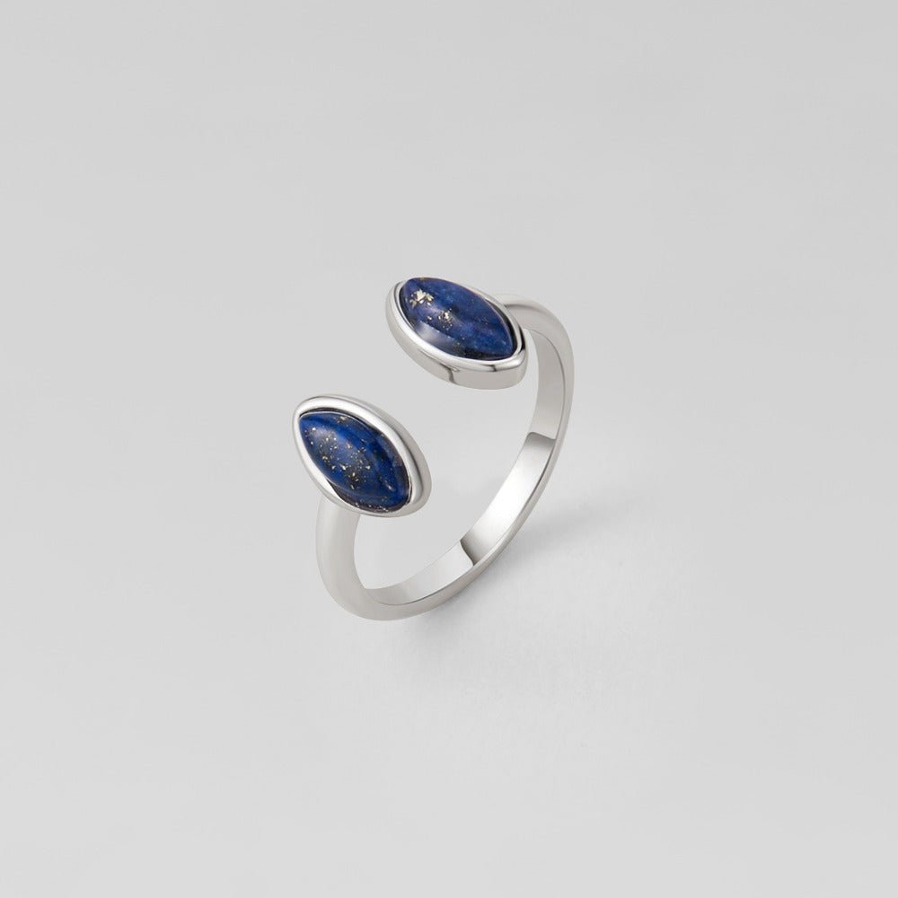 Silber Lapis Lazuli Wrap Ring Alma