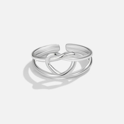 Silber Liebe Knot Ring Alma