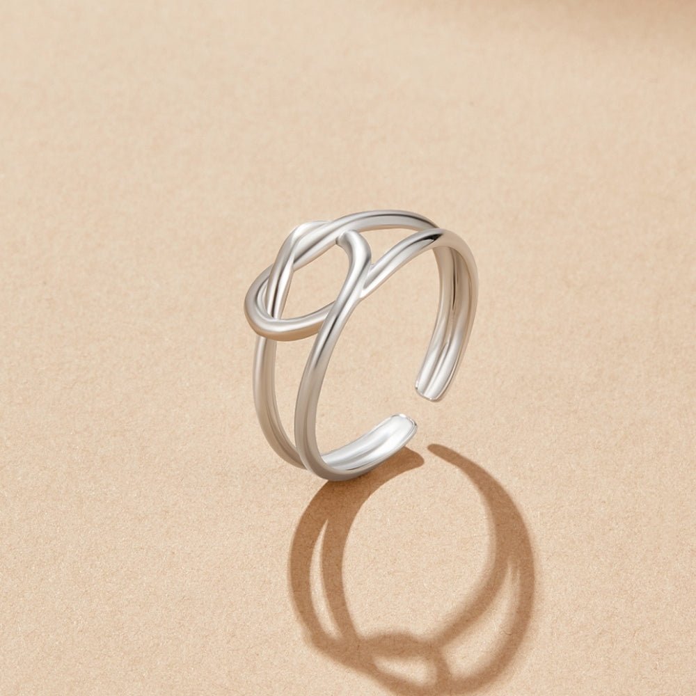 Silber Liebe Knot Ring Alma