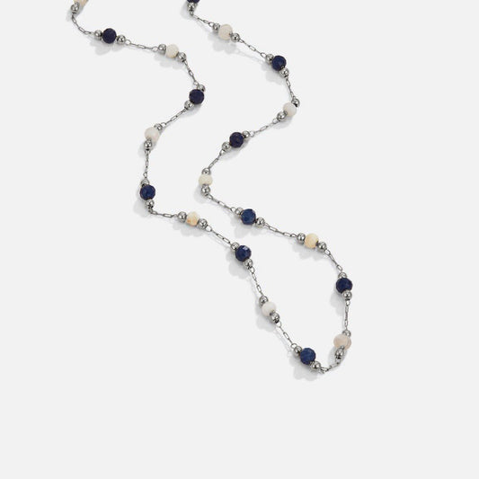 Silber Lulu Midnight Perlen Stein Halskette Alma