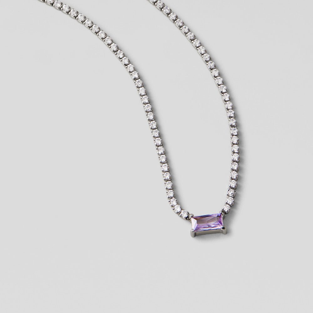 Silber Luxe Kristall Halskette Alma