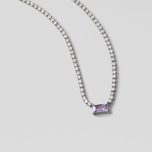 Silber Luxe Kristall Halskette Alma