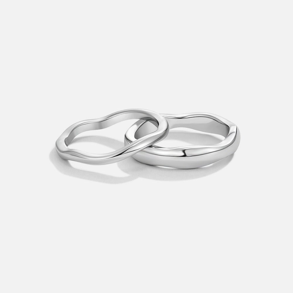 Silber Madison Welle Ring Set Alma