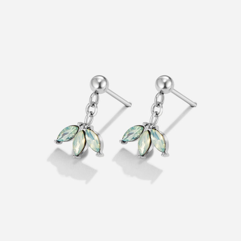 Silber Marquise BlüTen Tropfen Ohrringe Alma